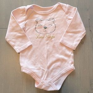 6/$10❤️ Light Pink Long Sleeve Onesie